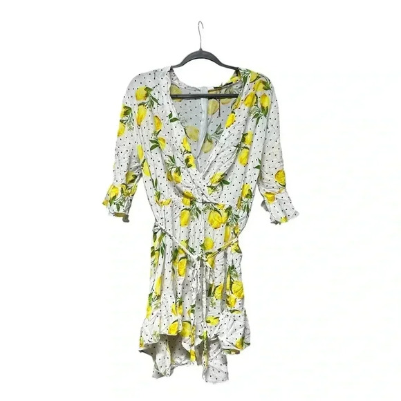 Boohoo Lemon Print Romper Size 20 - Picture 1 of 7